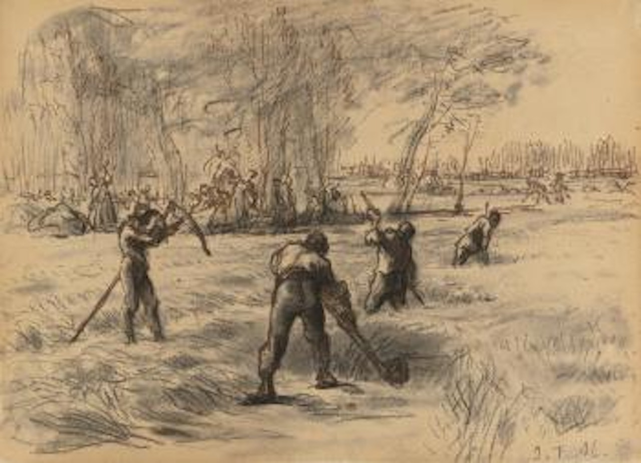 Workers Cutting Hay by Jean-François Millet