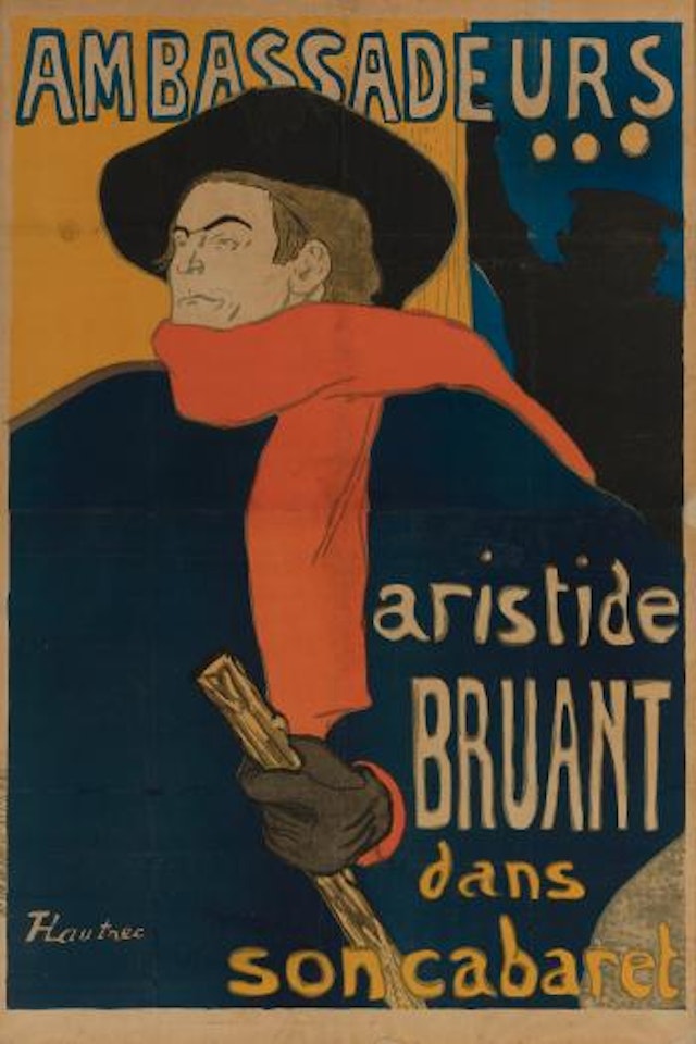 Ambassadeurs, Aristide Bruant (D. 343; Adr. 3; W. P4) by Henri de Toulouse-Lautrec