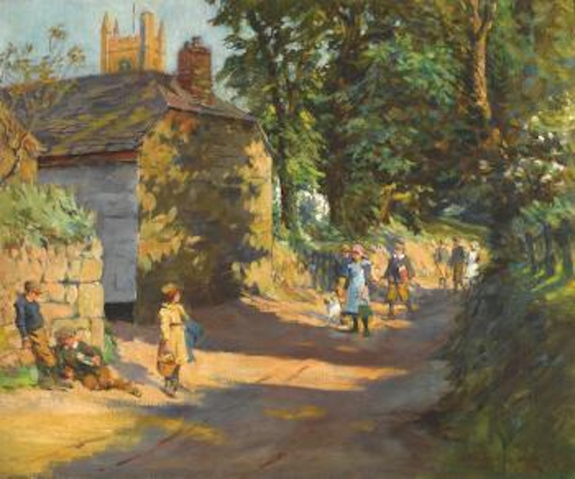 Going To School, Paul, Near Penzance by Stanhope Alexander Forbes
