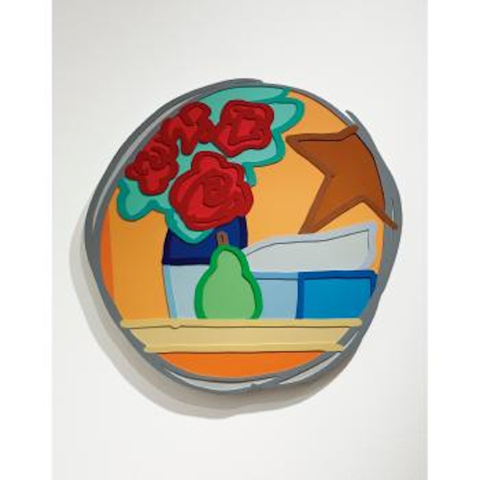 Still Life With Four Roses And Pear by Tom Wesselmann