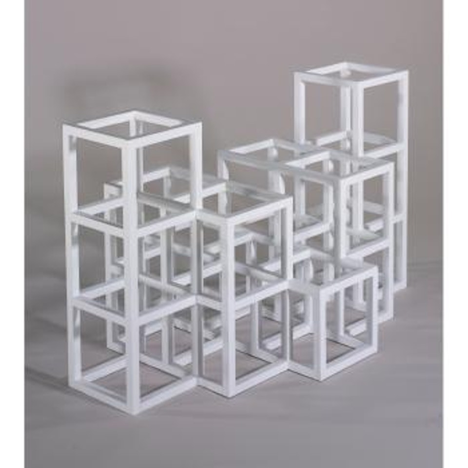 Cube Structure Based On Five Modules (3 2 1 2 3) by Sol LeWitt