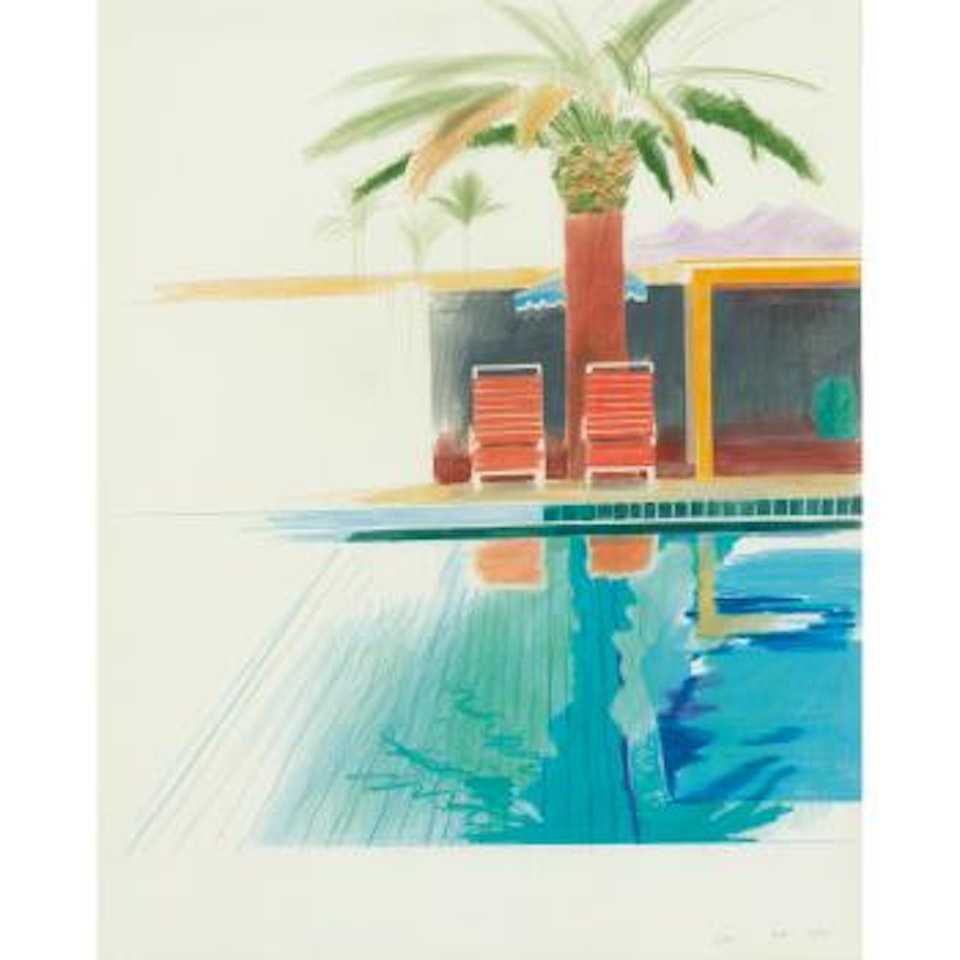 Palm Reflected In Pool, Arizona by David Hockney