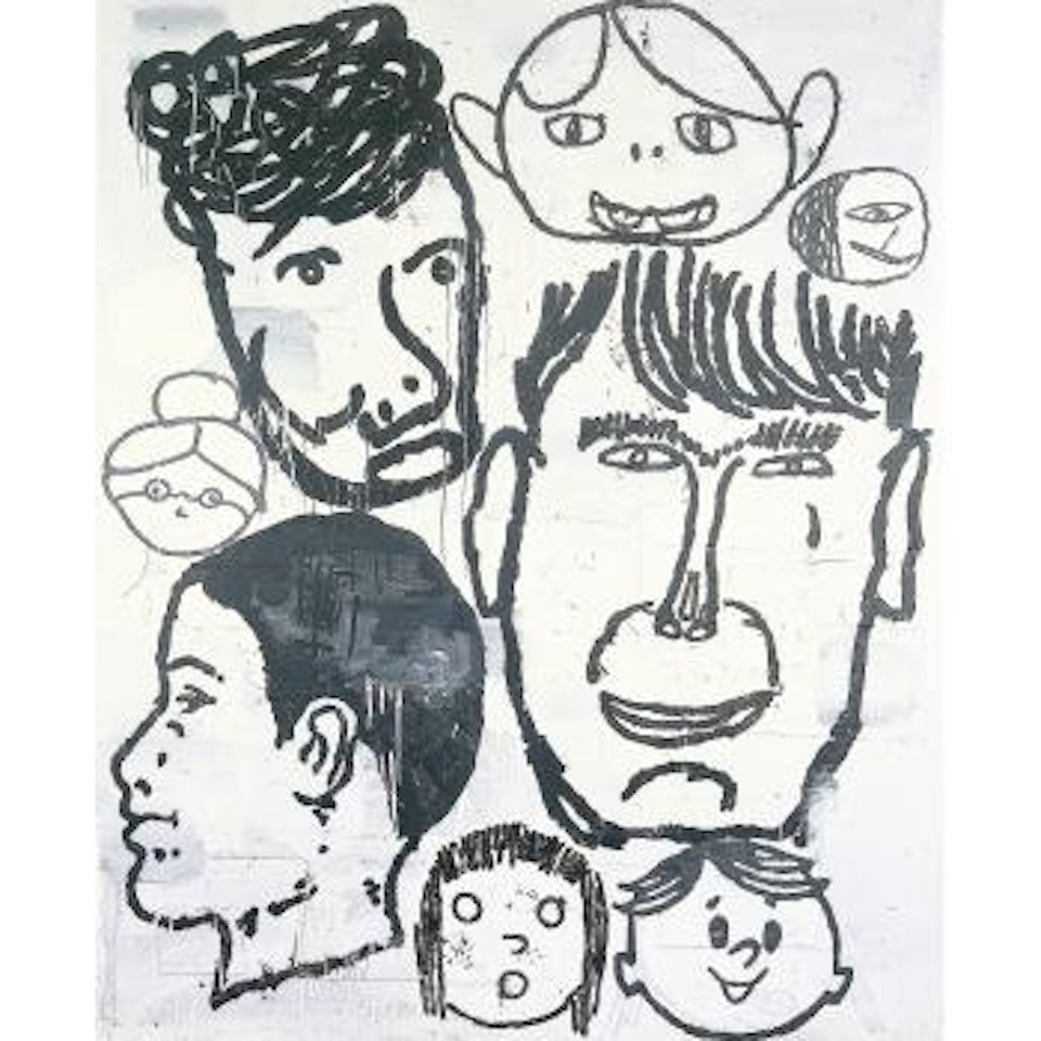 Crowd Painting #10 by Donald Baechler