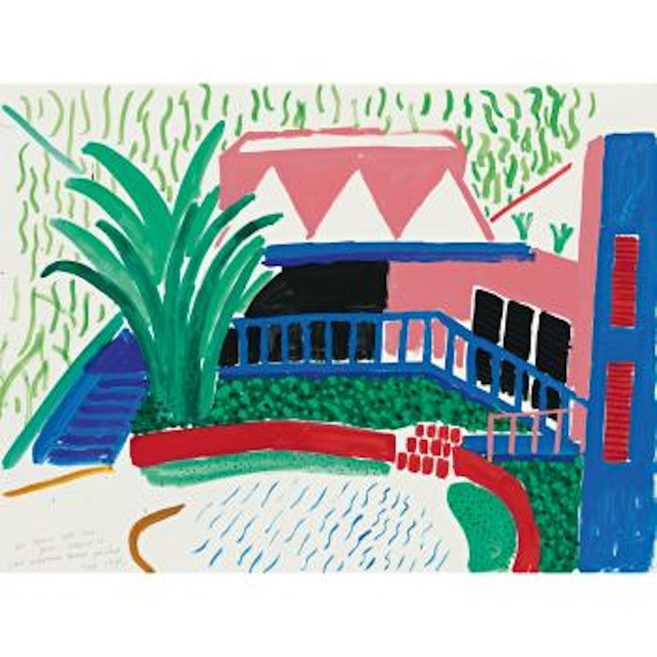 2907 Montcalm Avenue (My House In Blue And Red) by David Hockney