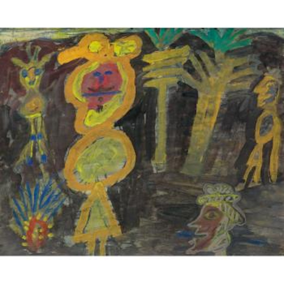 Arabes, Palmiers, Gazelle by Jean Dubuffet