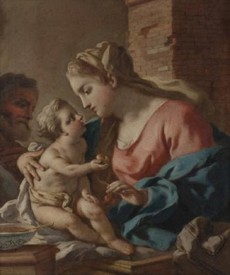 Sacra Famiglia con Bambino by Francesco de Mura
