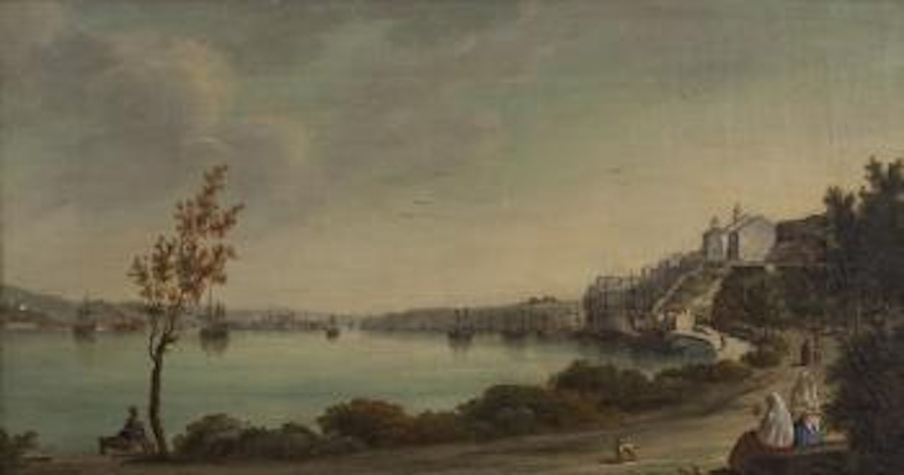 Veduta del porto di Gaeta by Roman School