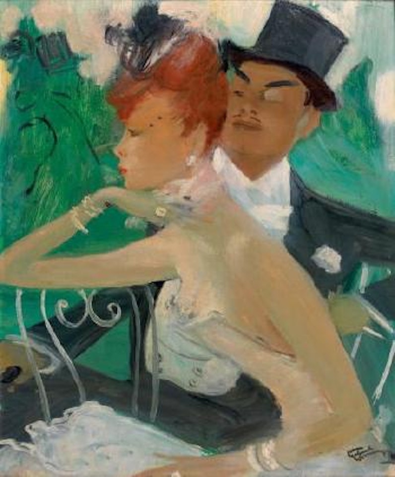 Pamela Barton aux courses by Jean Gabriel Domergue
