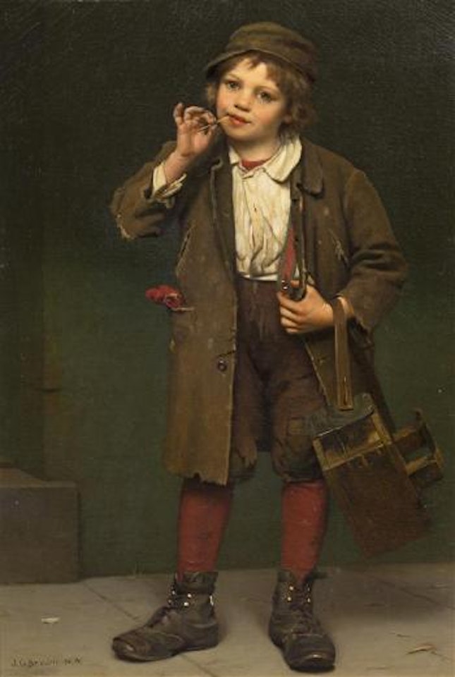 Street Urchin with Toothpick by John George Brown
