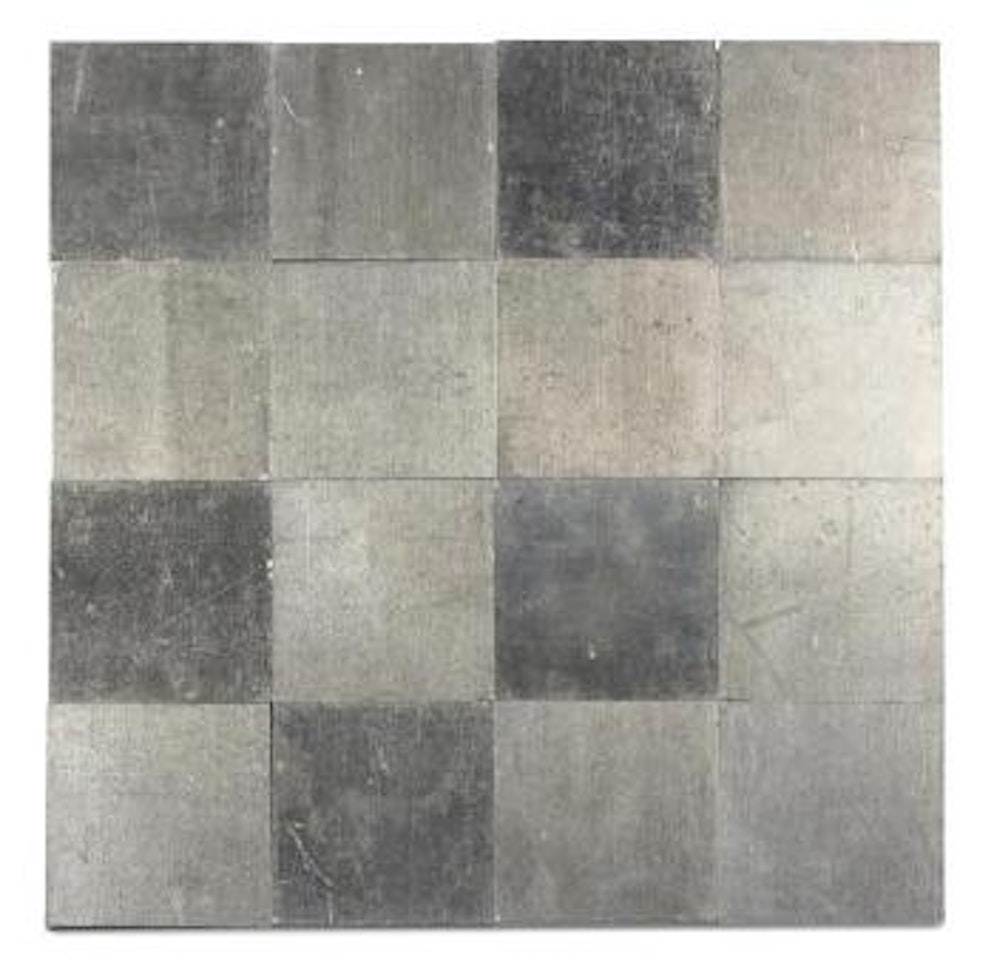16 Small Aluminum Square by Carl Andre