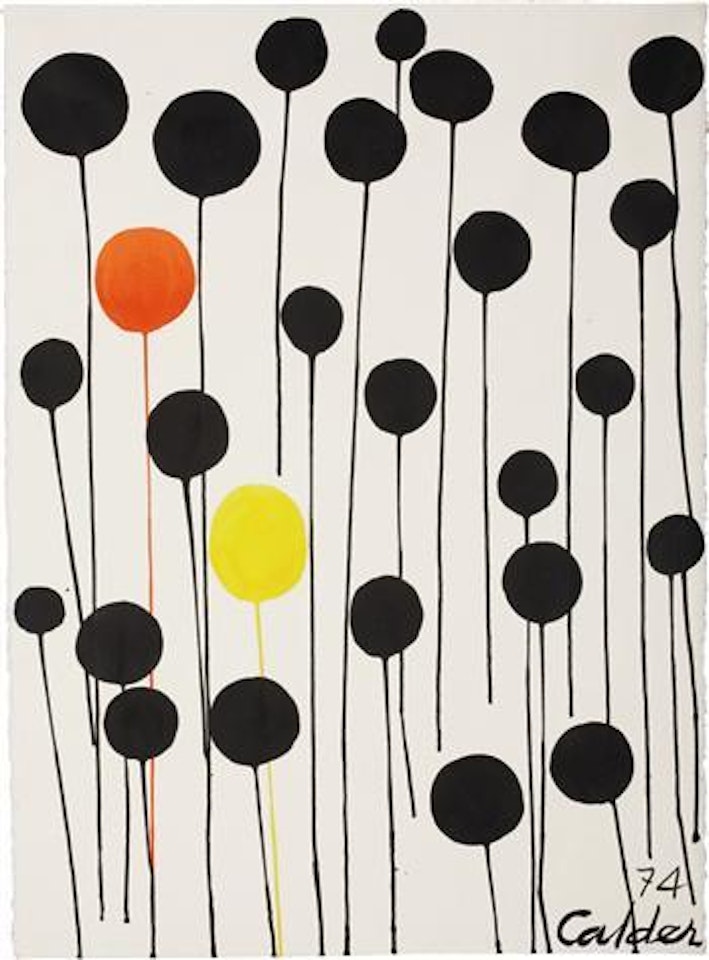 Red and Yellow Among Blacks by Alexander Calder