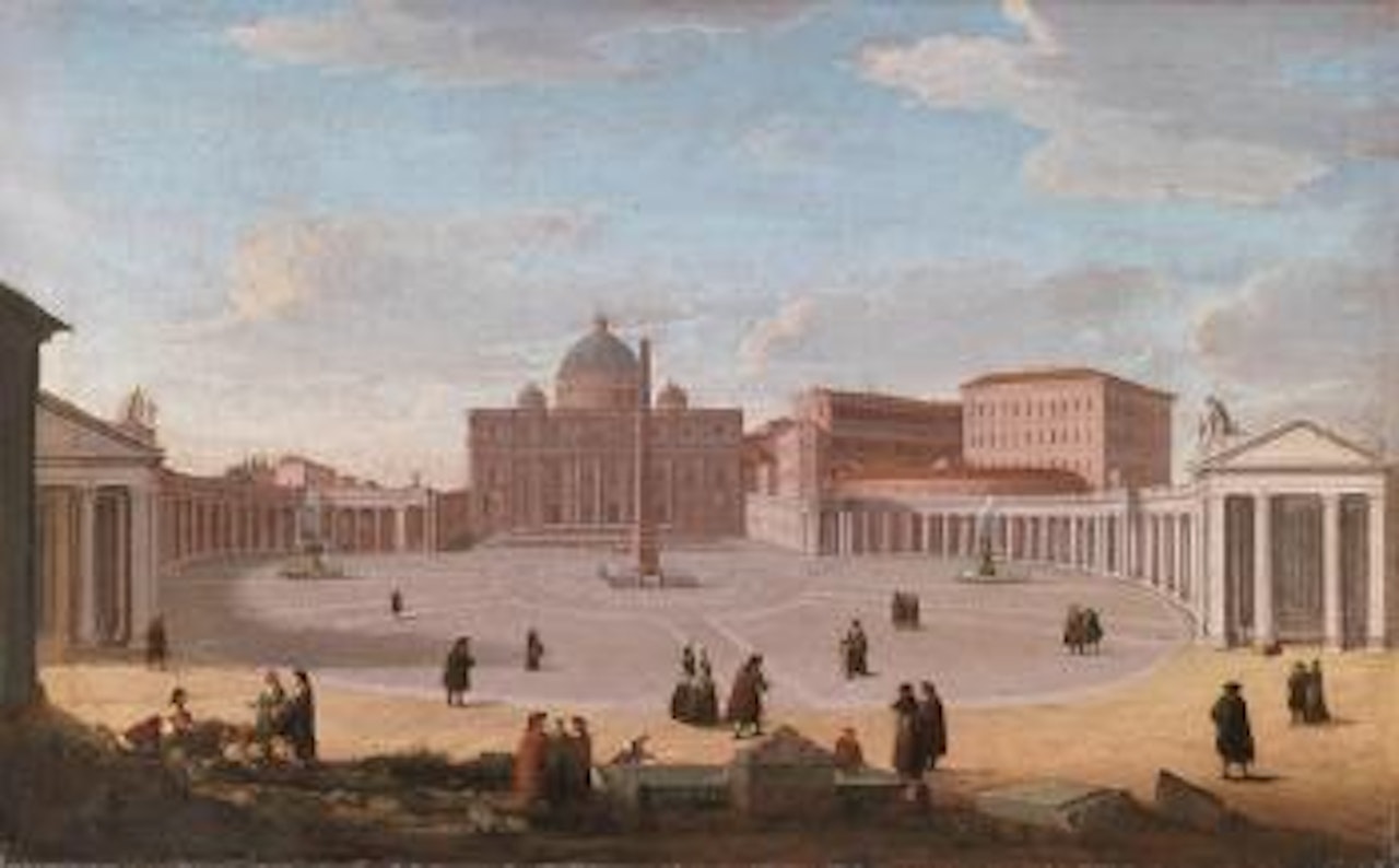 Piazza San Pietro a Roma [View of the Piazza San Pietro in Rome] by Giacomo van Lint