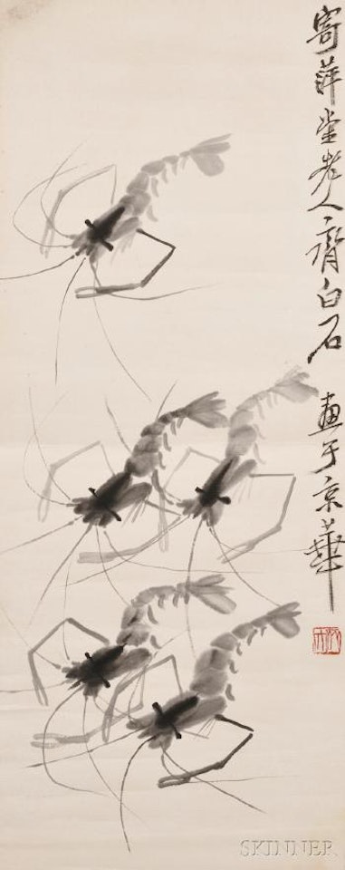 Shrimp by Qi Baishi