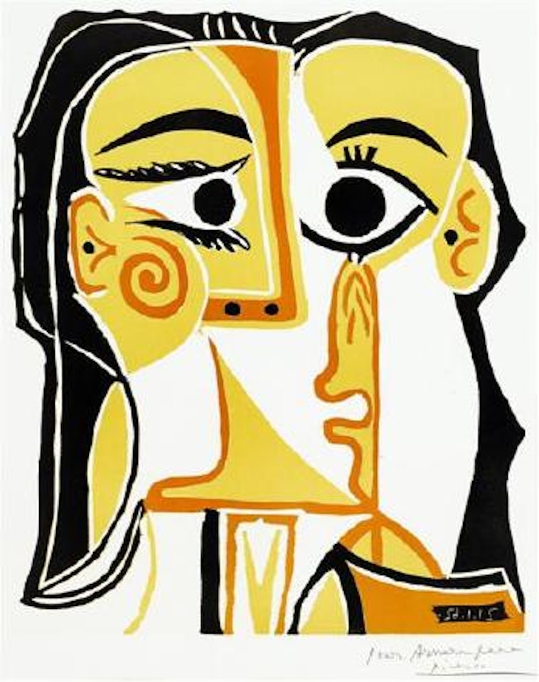 Tete de femme (Portrait stylise de Jacqueline) by Pablo Picasso