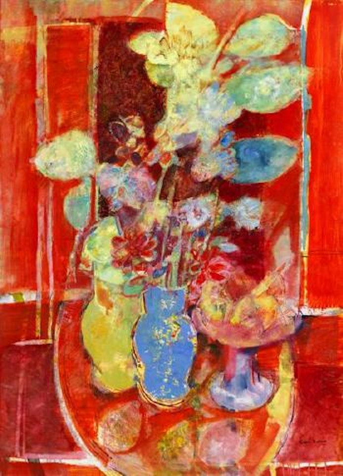 Still life with flowers by Sakti Burman