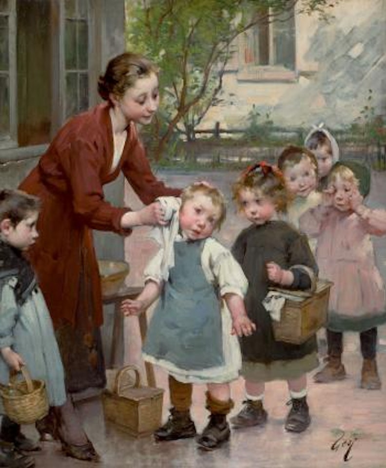 The teacher's touch by Henry Jules Jean Geoffroy
