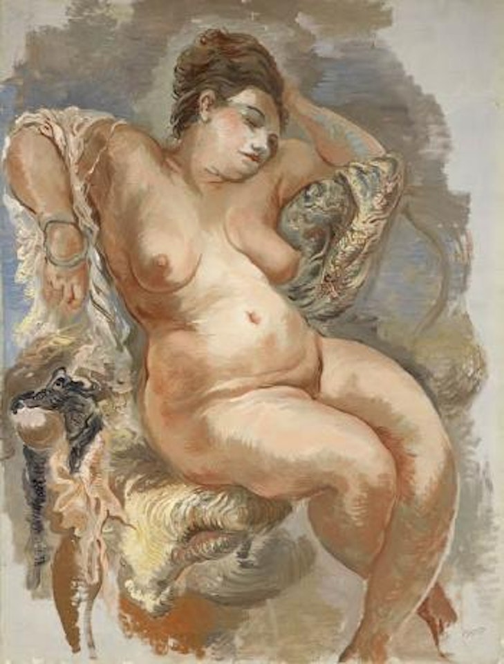 Nudo seduto by George Grosz