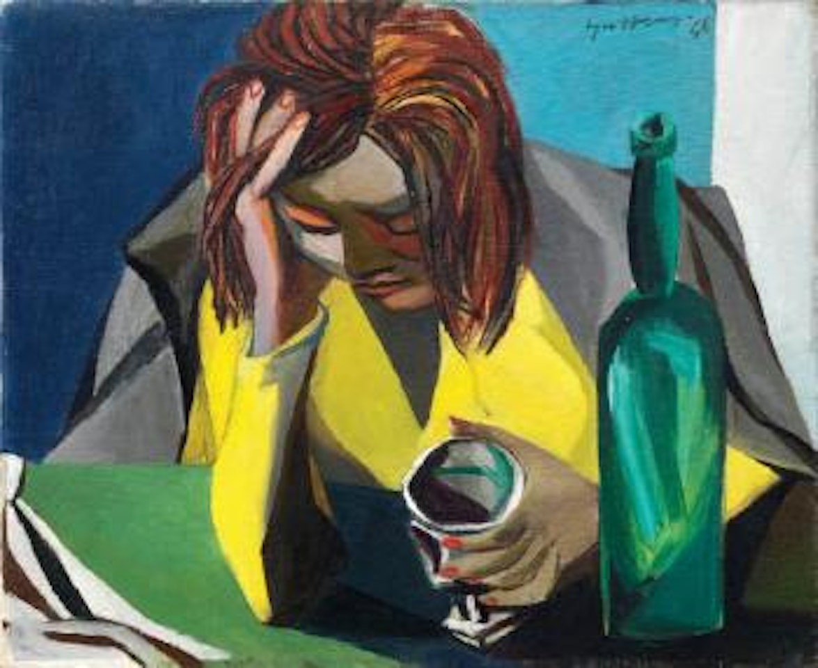 Bevitrice in giallo by Renato Guttuso