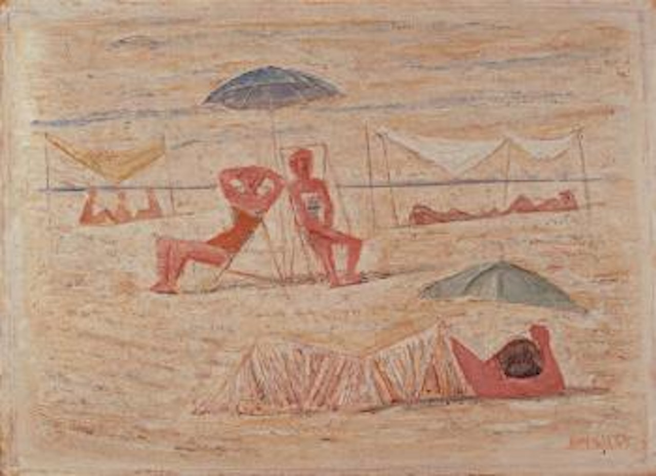 Donne sulla spiaggia by Massimo Campigli