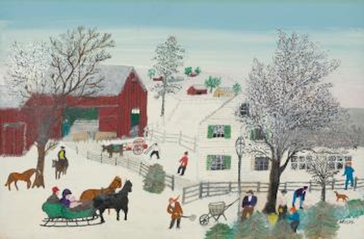 Visitors by Grandma Moses