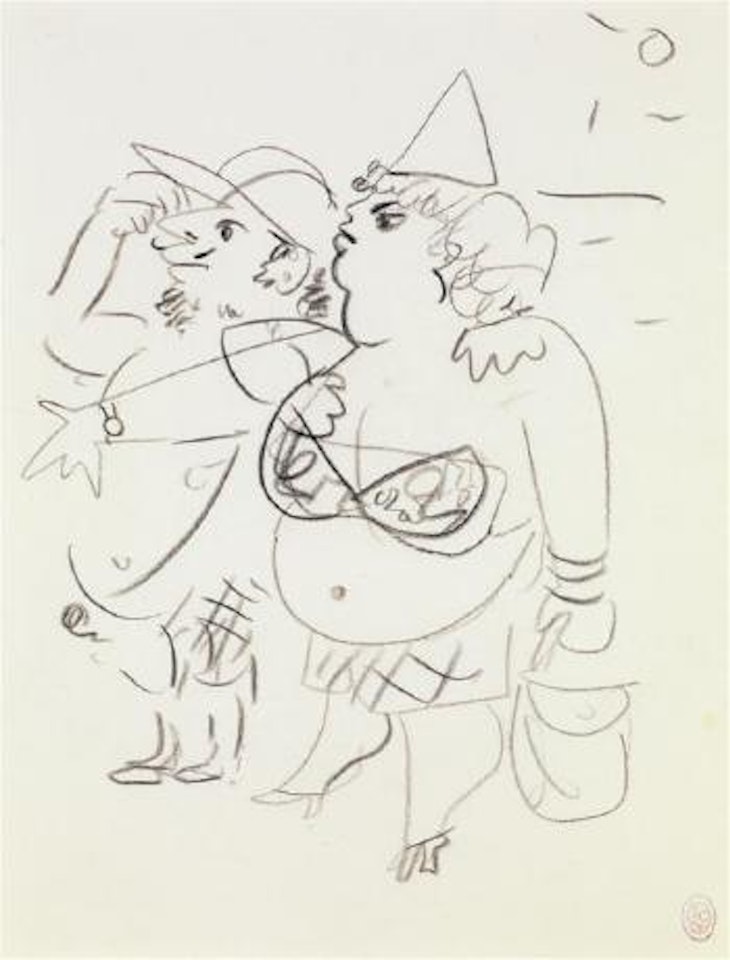 Touristes sur la plage du Prado by Jean Cocteau