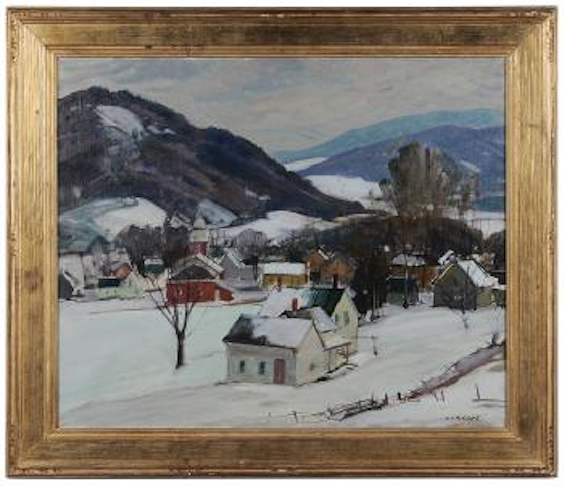 Vermont valley town winter by Aldro Thompson Hibbard