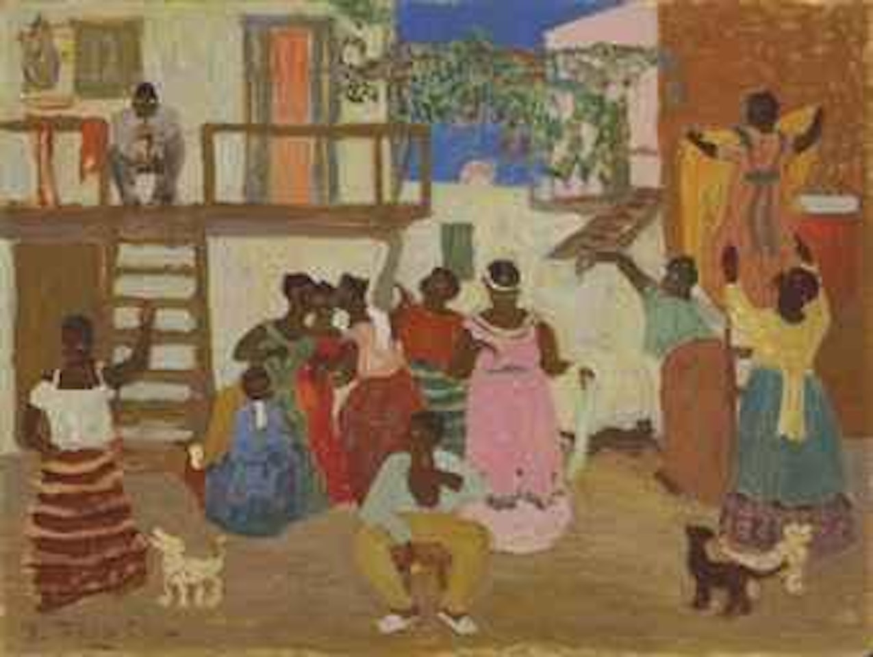 Preparando el candombe (Decoración) by Pedro Figari