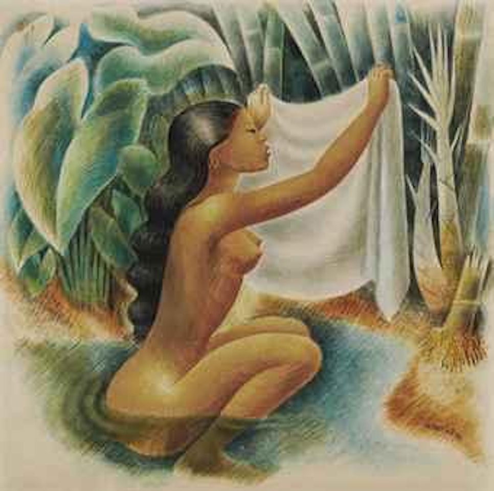 Bather Holding Up Her Kemban by Miguel Covarrubias