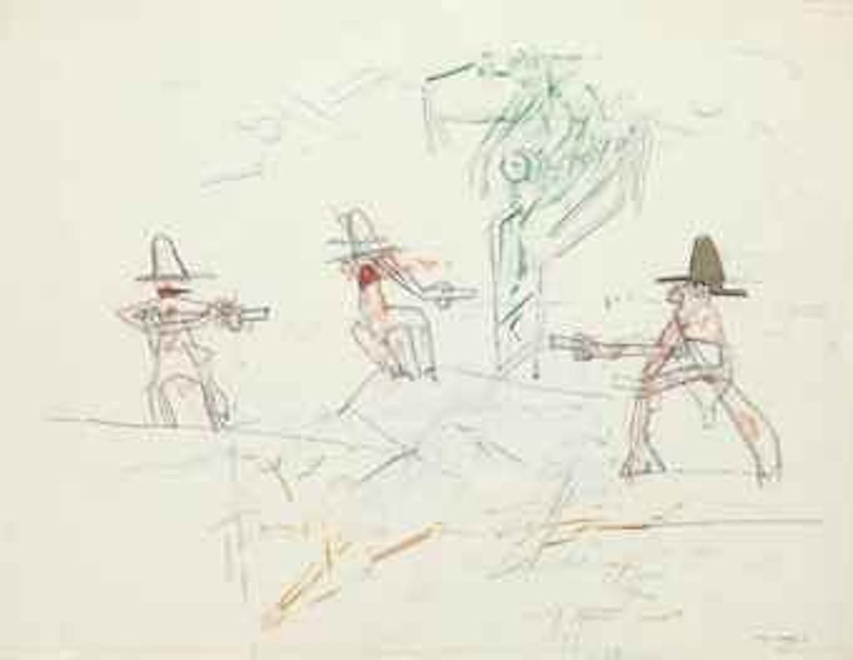 Untitled (Wild West) by Roberto Matta