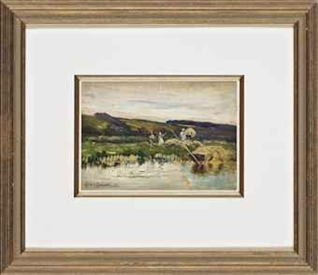 Haymaking on Bolney Island by Alfred de Breanski