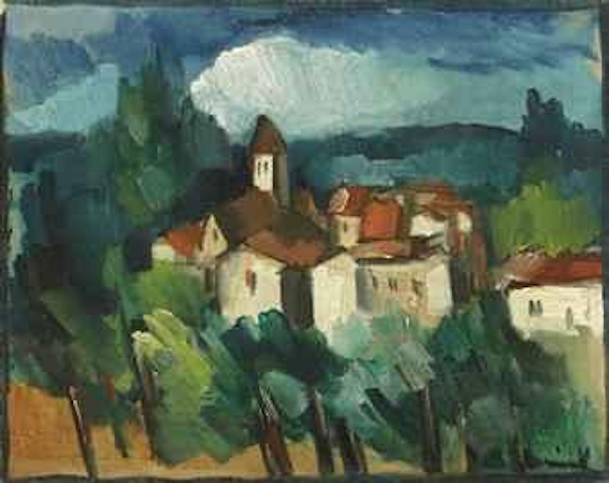 Paysage aux toits rouges by Maurice de Vlaminck