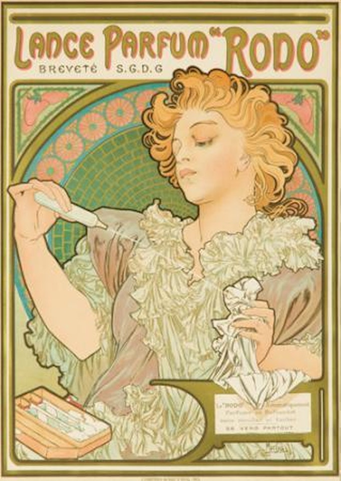 Lance parfum 'Rodo' by Alphonse Mucha