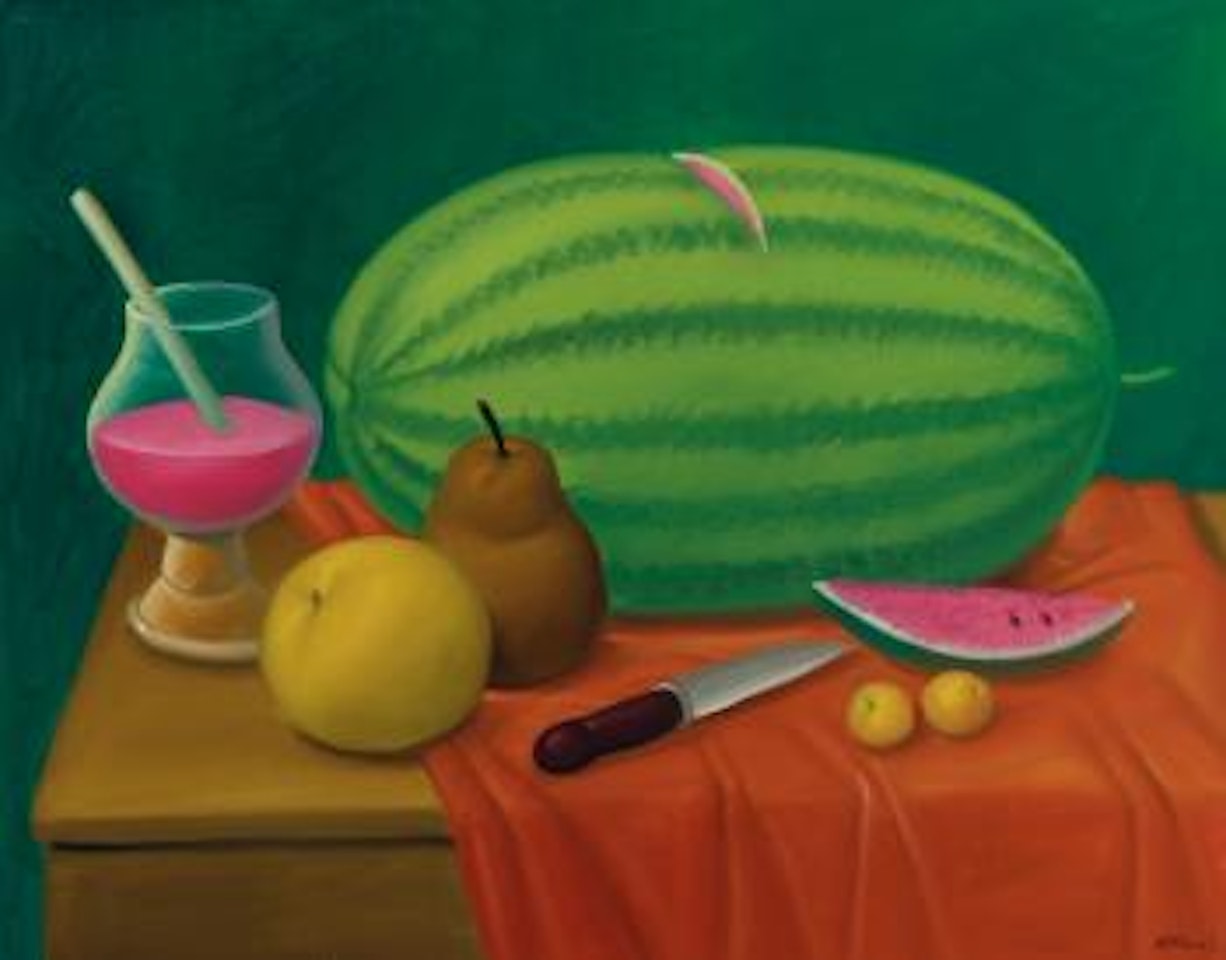 Still Life With Fruit by Fernando Botero