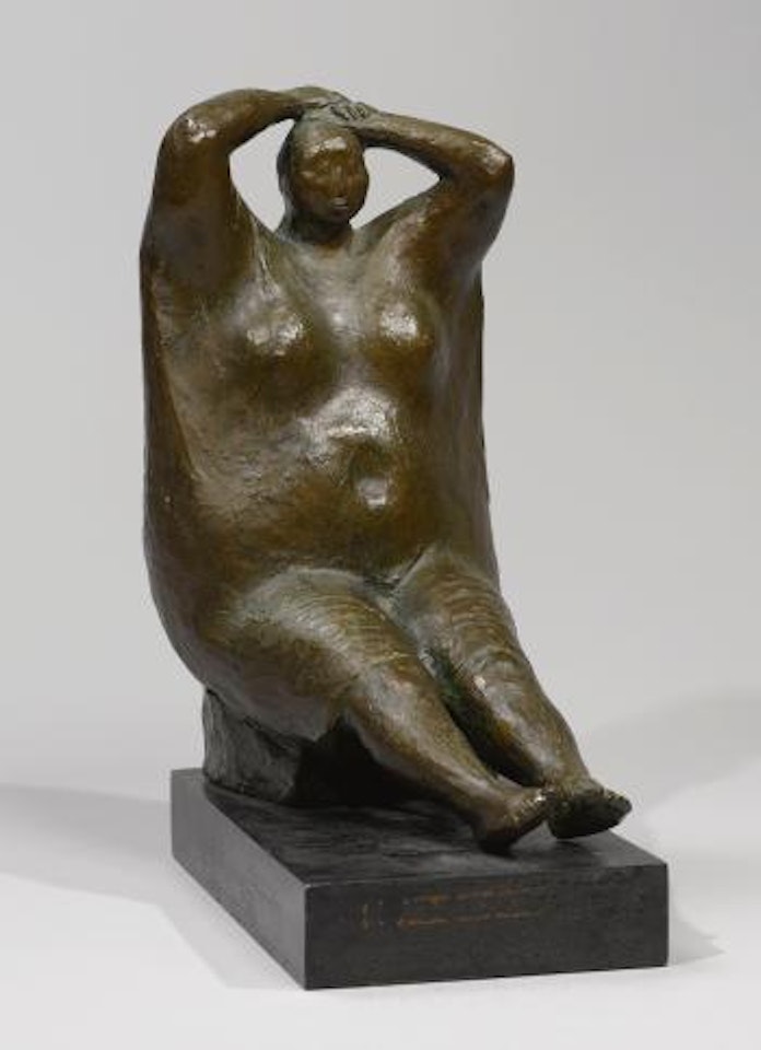 Mujer Sentada Con Las Manos En La Nuca by Francisco Zuñiga