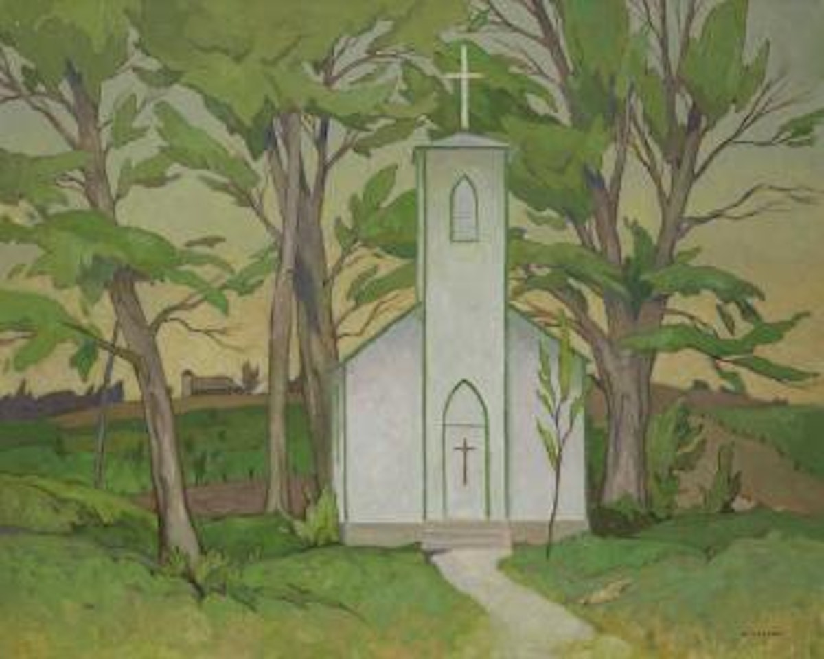 Little country church by Alfred Joseph Casson