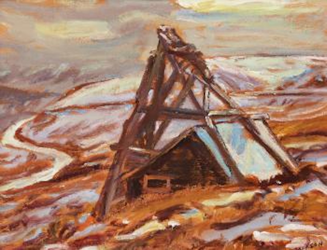 Old Head Frame, United Keno Mine, Yukon by Alexander Young Jackson