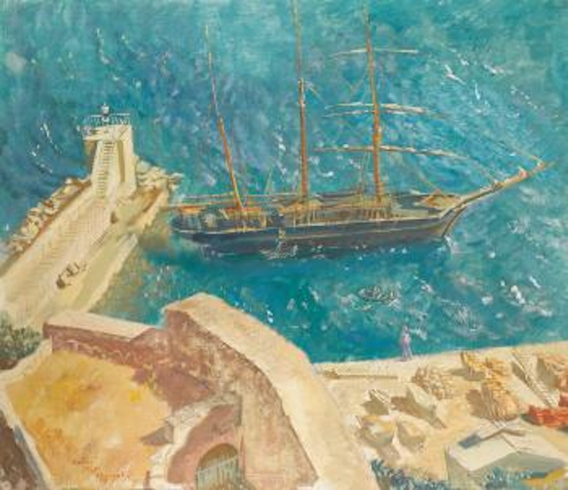 View Of The Port In Calvi by Alexander Evgenievich Yakovlev