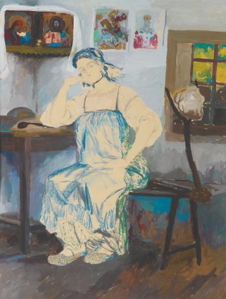 Seated Woman In An Interior by Filip Malyavin