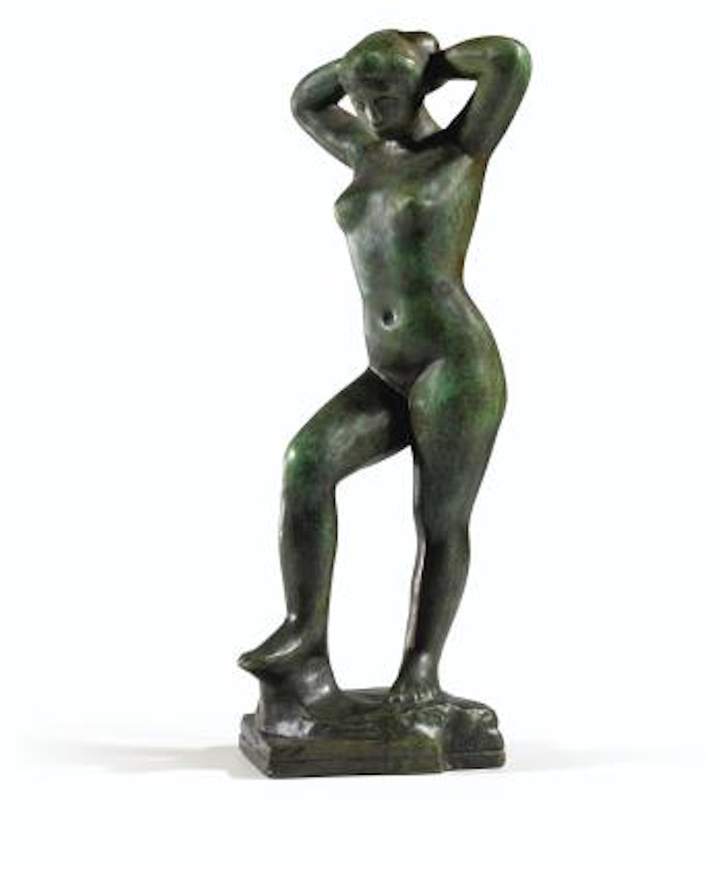 Baigneuse Debout Se Coiffant by Aristide Maillol