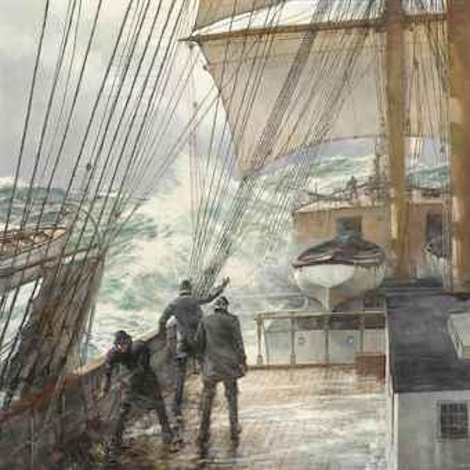 Battling the elements by Montague Dawson