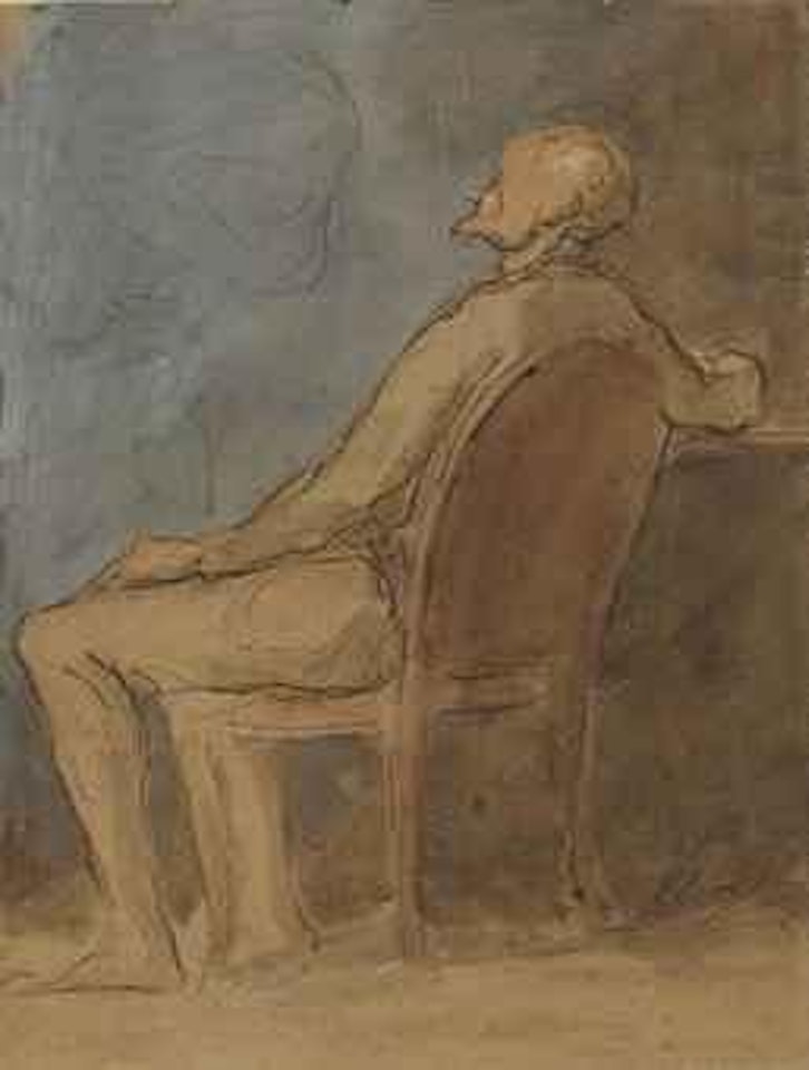Homme assis by Honoré Daumier