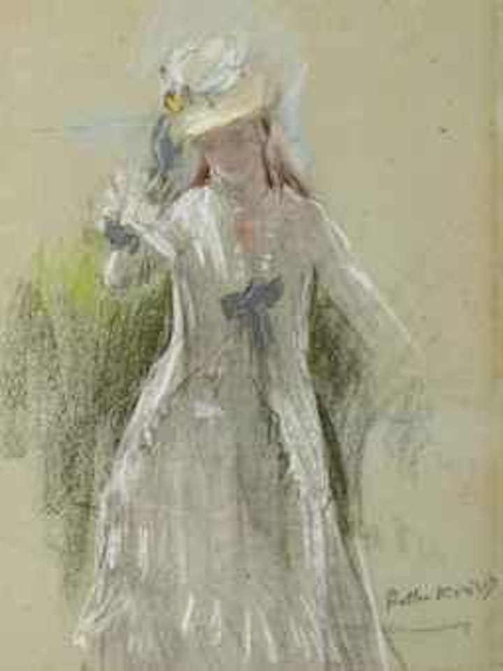 Femme en gris debout by Berthe Morisot