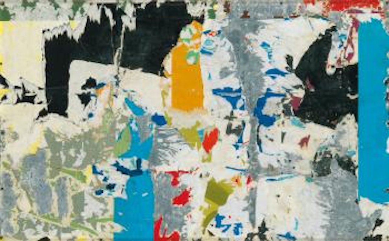 Affiche (Bleu, Jaune, Noir) by Raymond Hains