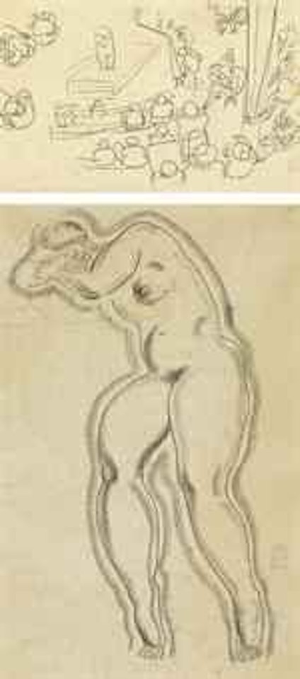 Study in Studio; & Nude by Sanyu