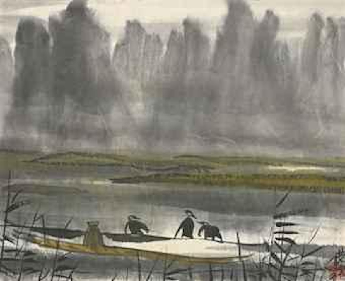 Fishing Birds by Lin Fengmian