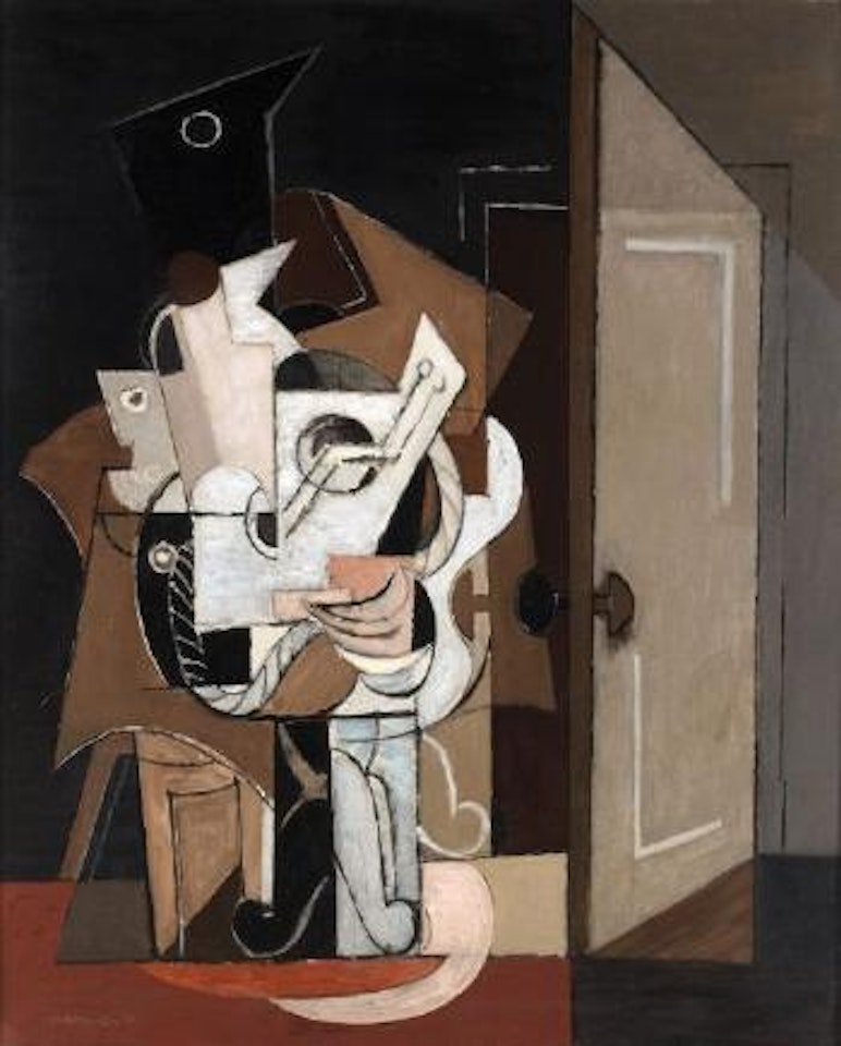 Guéridon et porte ouverte by Louis Marcoussis
