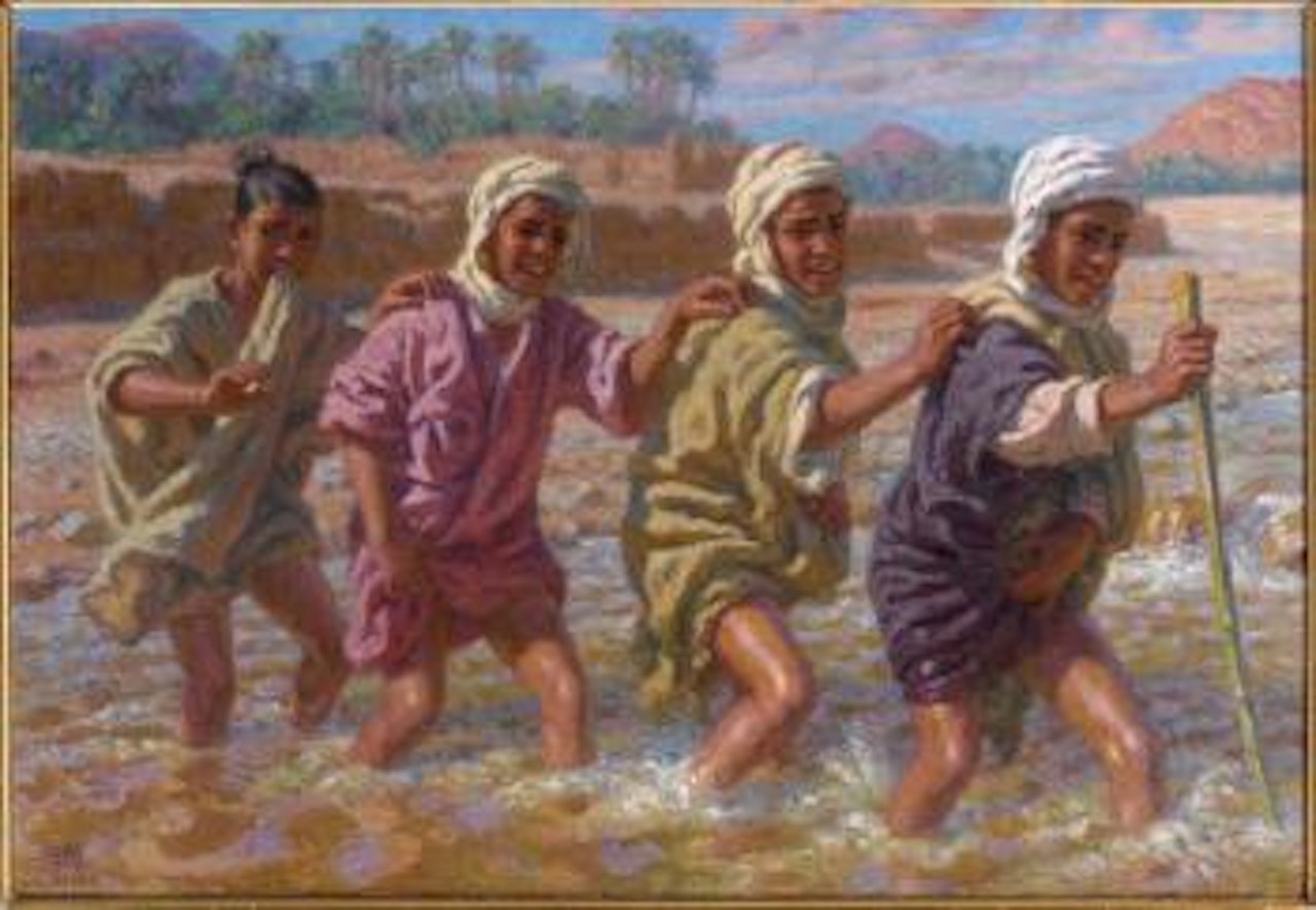 La traversée de l'oued by Etienne Alphonse Dinet