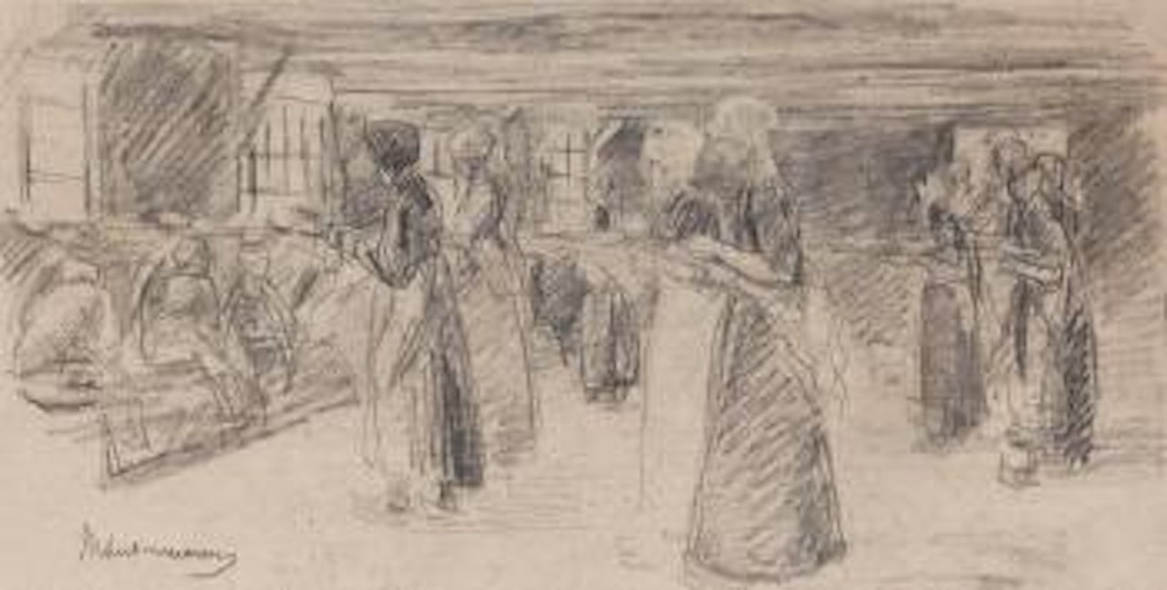 Flachsscheuer in Laren by Max Liebermann
