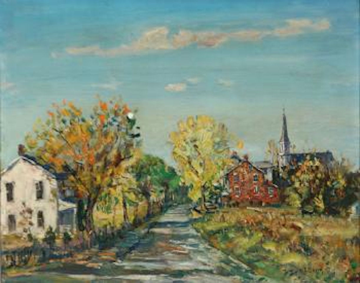 Zionsville (autumn scene) by Walter Emerson Baum