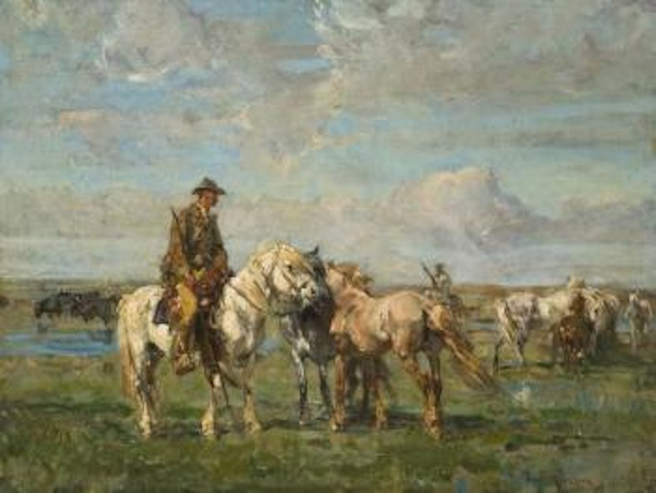 Cavaliers camarguais by Henri Émilien Rousseau